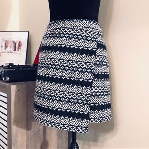 Loft Outlet A-Line Wrap Style Aztec Skirt